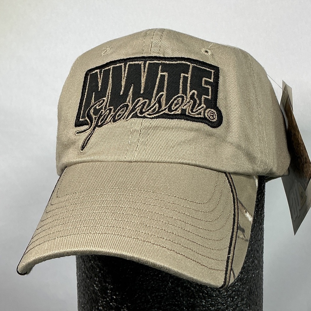 Realtree AP Camo NWTF Baseball Hat Tan Black Hunting Strapback Cap Vintage Style